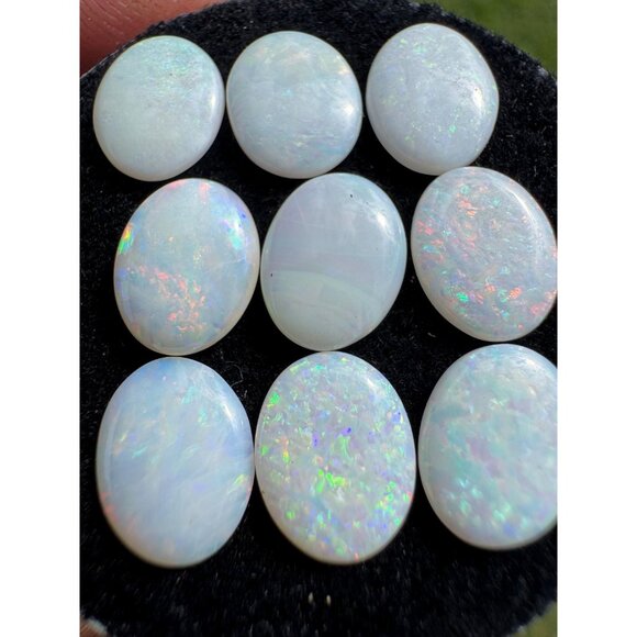 Australian Opal Cabochons Lot - 8.77 carats in Display Box #164 - Picture 3 of 7